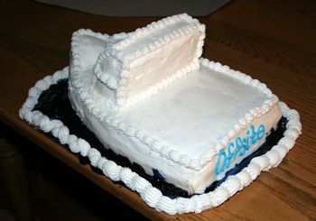 3D boat cake
