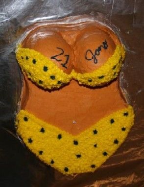 Yellow Polka Dot Bikini Cake
