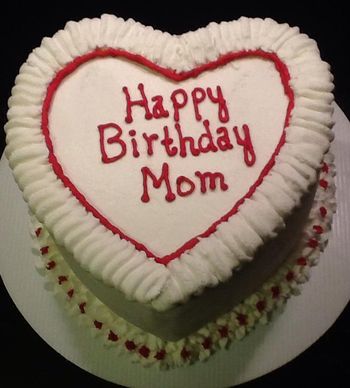 Heart Shaped Happy Birthday Cake
