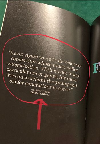 Pablo quote in 2020 Kevin Ayers "Shooting at the Moon" book
