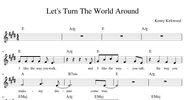 "Let's Turn The World Around" - Lead sheet, 2 pgs
