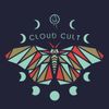 NEW! Cloud Cult " Moon Phase Moth"Navy Organic Cotton T-shirt
