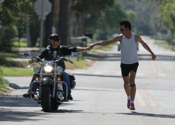 Wade & Tom Bassano, training for the run from Clearwater Florida to Daytona ~ Lance Armstrong foundation. We spent 3 days together... while Tom ran 170 miles non-stop.... all for charity. He`s crazy...thats why I love him!
