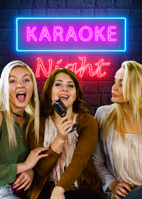 Karaoke singers at a bar