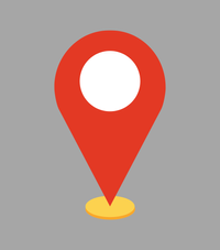 Location symbol in red