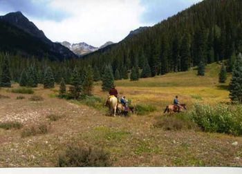 We saw plenty of elk sign, but no elk riding thru these meadows.
