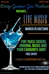 Live Music - Dirty Gerties Gin Parlour, Christchurch