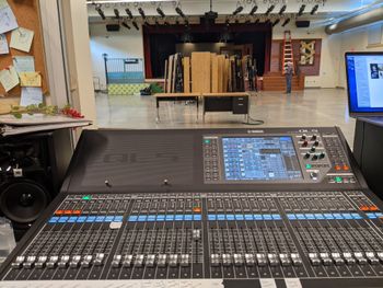 Willow Glen High School Theatre.  Yamaha QL5, JBL speakers.
