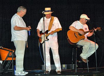 Bro Dave, Bob, and Kermit tuning up for the Carnival Sensation show 2007
