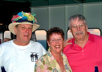 Me, my sister Linda, and my brother Dave on the Carnival Sensation just getting the party started 2007.
