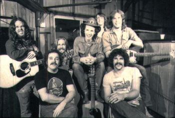 Gary Stewart and Rockfish Railroad at Bradley's Barn recording session around 1976
