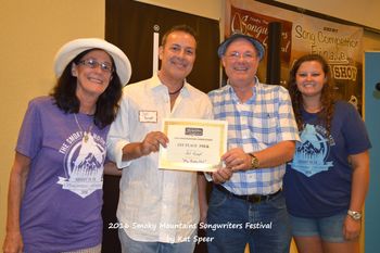 Sol's song "My Baby Girl" (co-written with Geri Smith)  wins first place in the folk category at the Smokey Mountains Songwriter Festival
