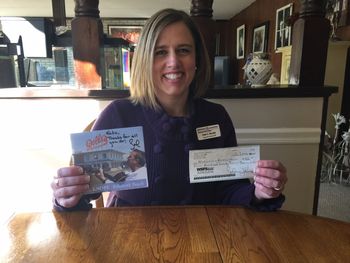 Sol's 3rd donation to the Alzheimer's Association's Delaware Valley Chapter Executive Director Katie Macklin
