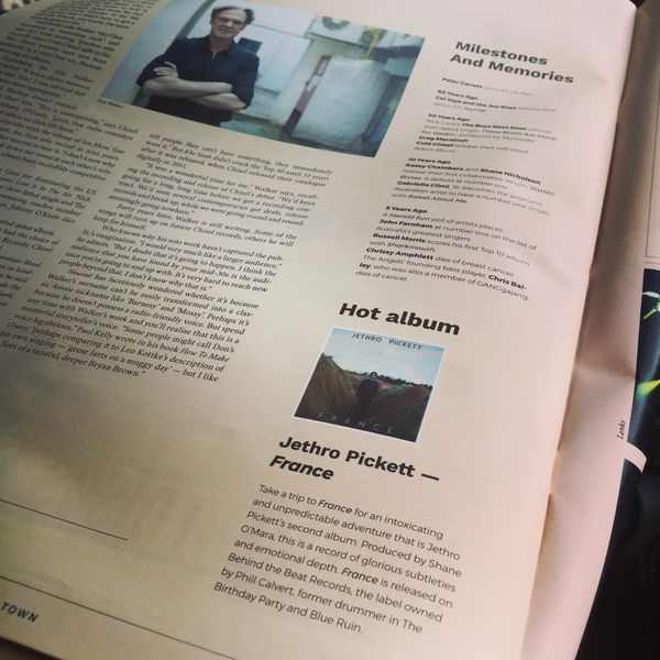 Jeff Jenkins' 'Hot Album' feature in The Music Magazine, April 2018.