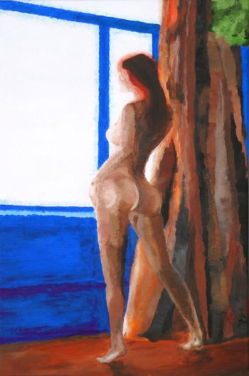 Blue Window - Framed 20 x 30" $299
