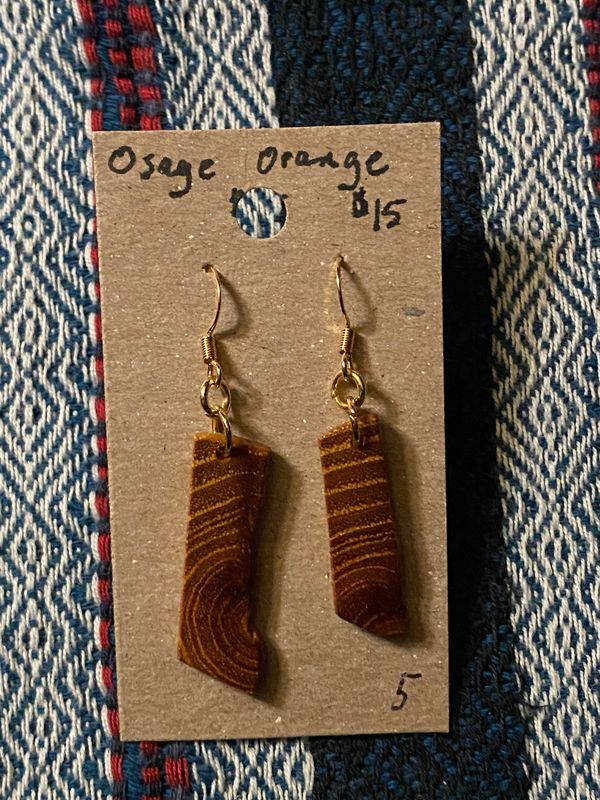 Osage Orange Earrings - 5