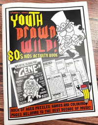 "Youth Drawn Wild" 80's Metal Kids Activity Book  - U.S. Only-