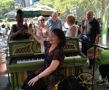 Piano in the Bryant Park NYC
