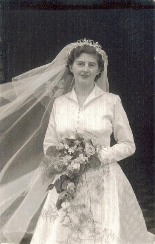 Margaret Morris, Suzy's mum on her wedding day.
