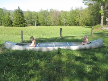 Boys in Canoe

