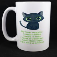 My 4 Moods Cat Coffee Mug