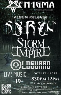 SYRYN, Storm the Empire and Old Guard Live!