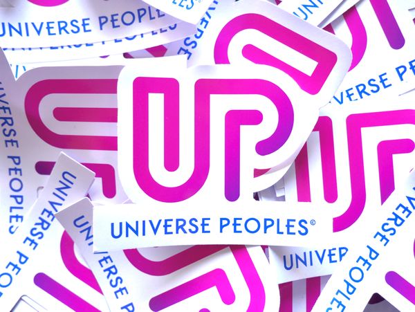 White Universe Peoples Stickers