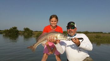 Jessica with another fine redfish!
