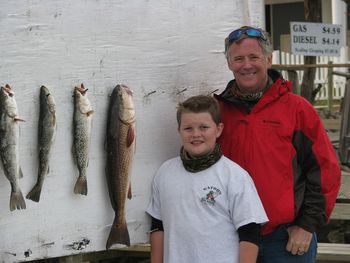 Dylan and David with some nice redish and trout Steinhatchee December 2012
