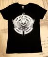 Women's Black T-Shirt DD Skull Logo