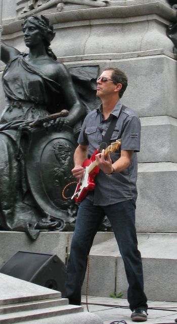 Guitarist Scott Diffee; Kimberly & the Dreamtime for Handicap International; Philips Square, Montreal; Sept 24, 2011
