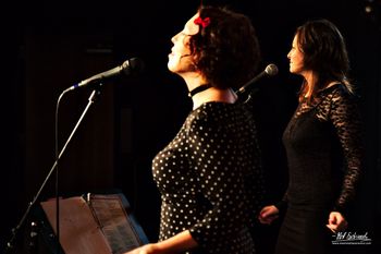 Kimberly Bourgeois and back vocalist Carole Senécal; November 14, 2014, Centre LDV, Piccolo Theatre, Montreal, Photo by Matt Eastwood
