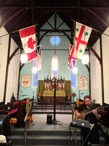 Sound check at St. Luke's Church, Newtown, NL.
