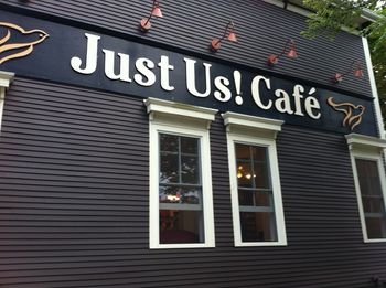 Just Us! Cafe in Halifax - the home of the free trade coffee movement in Canada.
