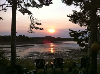 Sunrise on the Bay of Fundy, at our host's home. The tide is out...
