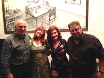 Post-concert dinner with singer-songwriter George and Barbara Diamond. We're so blessed to connect with folks in our travels - George went to school with Allison's Mom!
