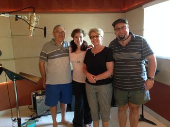 Allison's parents came for a behind-the-scenes look at our vocal recording sessions.
