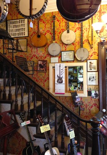 The walls of the Halifax Folklore Centre are dripping with amazing instruments. We played our fair share, including a 1920's Martin guitar.
