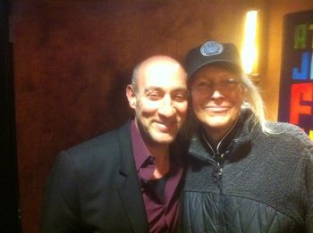 Scott with Marshall Chapman (S.C. debutante turned rocker) at Atlanta Jewish Film Festival. Scott moderated panel Q&A after documentary film "a.k.a. Doc Pomus" which profiles the legendary songwriter. Marshall was a friend and appears in the film. (UA Tara Theater - Atlanta, 2/2/2013)
