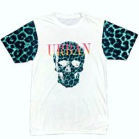 Urban Skull and Teal Leopard Sublimated Dri-fit Tee