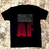 Urban AF Red logo on Black tee