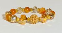 Honeycomb pearl stretch bracelet