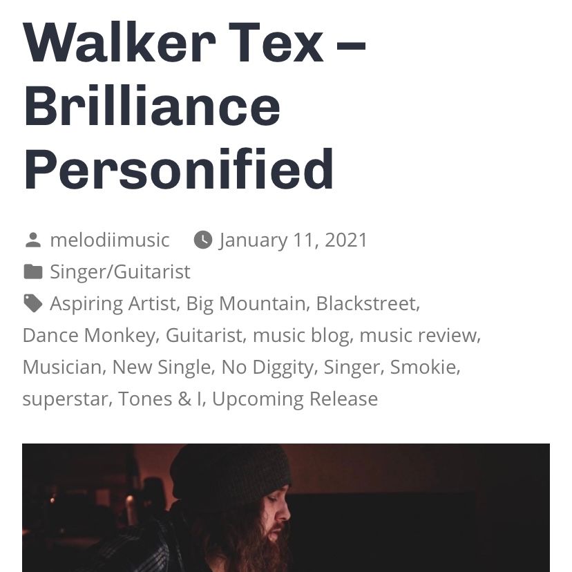 Walker Tex, Alternative artist, Acoustic,Epiphone