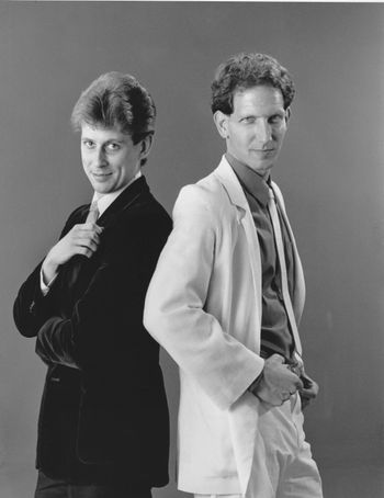Joe Locke + Phil from Carnegie Recital Hall photo shoot 1984

