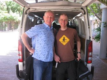 Phil with John Ryan, Australian tour manager

