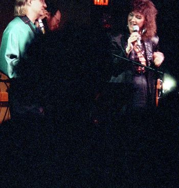 Cheryl & Dave Mann (sax) at the Regattabar in Boston, MA (1990) Photo by Mark Goldstein
