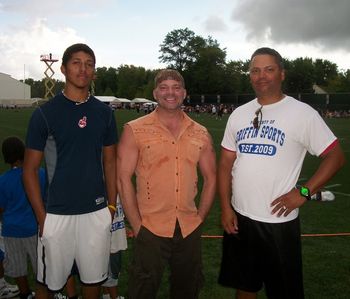 Training Camp Opening Day with my brother-n-law Clarence Griffin, and his sons Cj Griffin & Jonathan Griffin 7.28.2012
