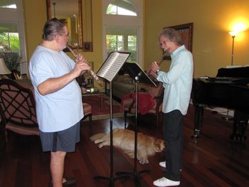Lew and Lou Marini fluting it up 2012
