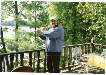 A little vacation music with Lew on flute at the lake in Wisconsin 1992
