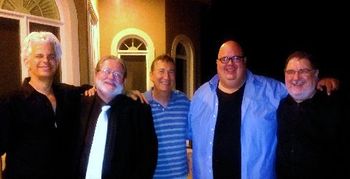 Paul Shewchuck, Bobby Shew, Jerry Stawski, Dan Miller & Lew after concert Feb 2012
